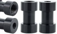 Adapter tuleja redukcja 1/4" na 3/8" statywowa aluminiowa czarna 28 mm