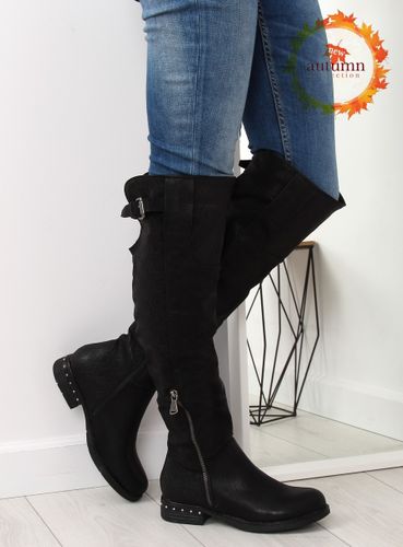 Oficerki damskie czarne 228-PG BLACK - 37 na Arena.pl