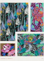 Plakat 13x18cm Kwiaty Art Deco v.12, Bénédictus Vintage do Salonu