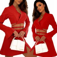 KOMPLET TOP SPÓDNICA WIĄZANIE WYCIĘCIE KOLORY