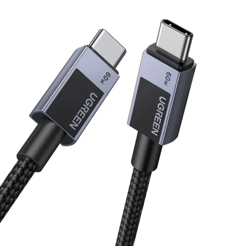 kabel usb-c do usb-c ugreen l524, 60w, pd, 1m (szary) na Arena.pl