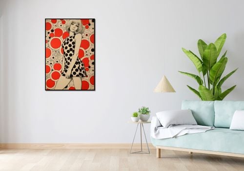 Plakat 68x98cm Czerwone Kropki na Arena.pl