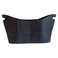 kosz torba filcowa na drewno opałowe 72l szary