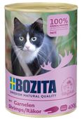 Zdrowa, bezzbożowa i wysokomięsna karma dla kota z krewetkami - Bozita 400g