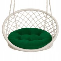 Poduszka na bocianie gniazdo okrągła aksamitna 60 cm ZIELONA gruba huśtawka