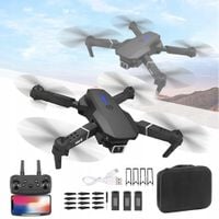 Dron RC czarny składany z kamerą 4K-HD dla dzieci 12 lat +