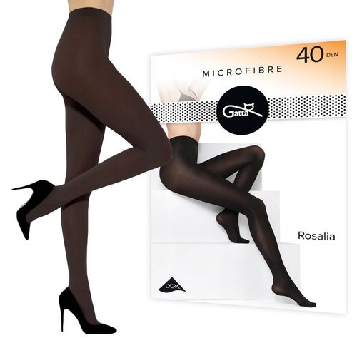 GATTA ROSALIA 40DEN rajstopy gładkie matowe z mikrofibry MOKKA - 3 na Arena.pl