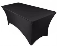 POKROWIEC obrus na stół bankietowy cateringowy czarny 180x76 cm