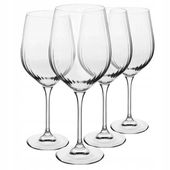 Kieliszki do wina z optykiem 4 szt. 450 / 530 ml Harmony LUMI