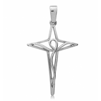 SREBRNY ARTYSTYCZNY KRZYŻ Z JEZUSEM PRÓBA SREBRA 925