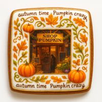 CIASTKO LUKROWANE AUTUMN SHOP ROZ.XL PION JESIEŃ RĘCZNIE ROBIONE