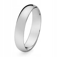 KLASYCZNA OBRĄCZKA SREBRNA pr. 925 Półokrągła r.17