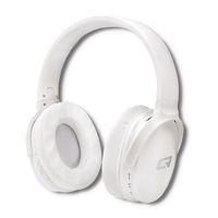 Qoltec Słuchawki bezprzewodowe z mikrofonem Super Bass DYNAMIC | BT | Białe perłowe