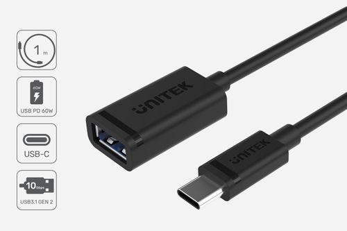 Unitek Adapter USB-C (M) do USB-A (F) 10Gbps 60 W na Arena.pl