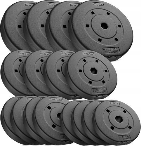 Hantle regulowane bitumiczne 40kg zestaw hantli gryf obciążenia Trex na Arena.pl