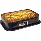 FORMA DO PIECZENIA TORTOWNICA BLACHA prostokatna STAL NIERDZEWNA NON-STICK