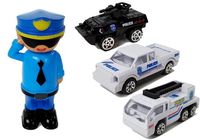 ZESTAW 2W1  AUTO POLICYJNE  GARAŻ DŹWIĘK ŚWIATŁA