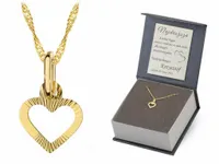 ZŁOTY ŁAŃCUSZEK Z ZAWIESZKĄ SERCE pr. 333 45cm
