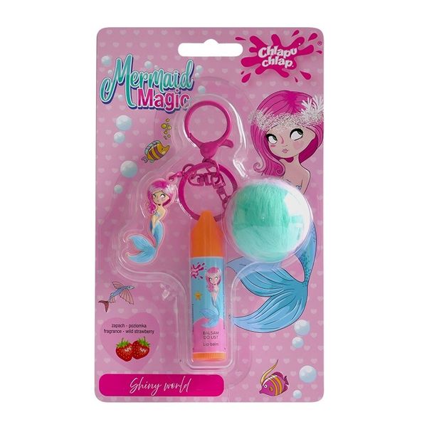 CHLAPU CHLAP Błyszczyk do ust z brelokiem Mermaid Magic - poziomka zdjęcie 1