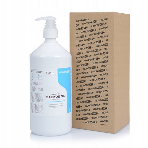 OLEJ SZKOCKI Z ŁOSOSIA DLA PSA I KOTA Salmon Oil Omega 3 Omega 6 1000 ml na Arena.pl