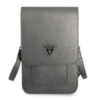 2 x TOREBKA GUESS SAFFIANO TRIANGLE SZARA ETUI NA SMARTFON KIESZONKI KART