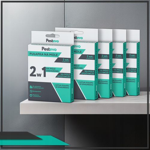 PUŁAPKA NA MOLE SPOŻYWCZE ODZIEŻOWE 2w1 FEROMONOWA LEP ŚRODEK na Arena.pl