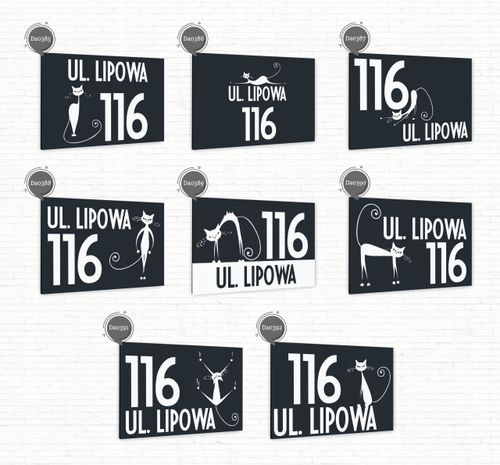 Tabliczka Tablica ADRESOWA ANTRACYT DIBOND 30x20 numer domu ul. dużo wzorów na Arena.pl