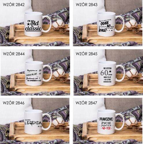 Kubek z nadrukiem PREZENT CZŁOWIEK LEGENDA ROK na Arena.pl