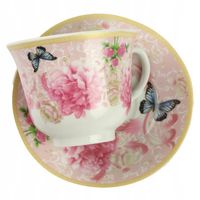 Komplet 6 FILIŻANEK ZE SPODKIEM 250 ml ZESTAW Kawy Herbaty Klasyczne Retro