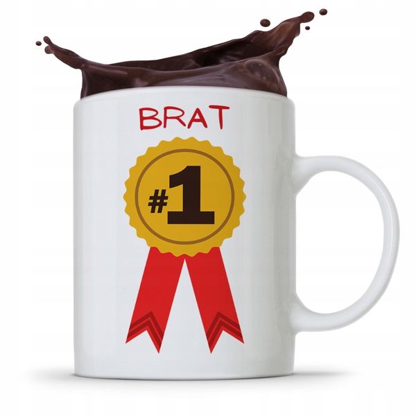 Kubek Prezent Dla Brata Braciszek Numer Jeden Z Nadrukiem Ze Zdjęciem zdjęcie 1