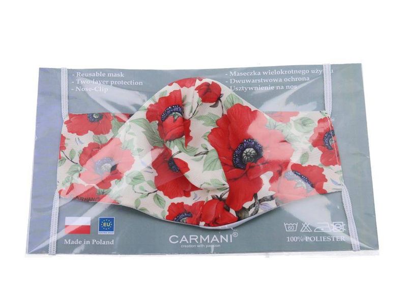 Maseczka ochronna - Maki (CARMANI) zdjęcie 5