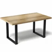 STÓŁ DO KUCHNI JADALNI SALONU LOFTOWY METALOWE NOGI 120x60CM DĄB HALIFAX