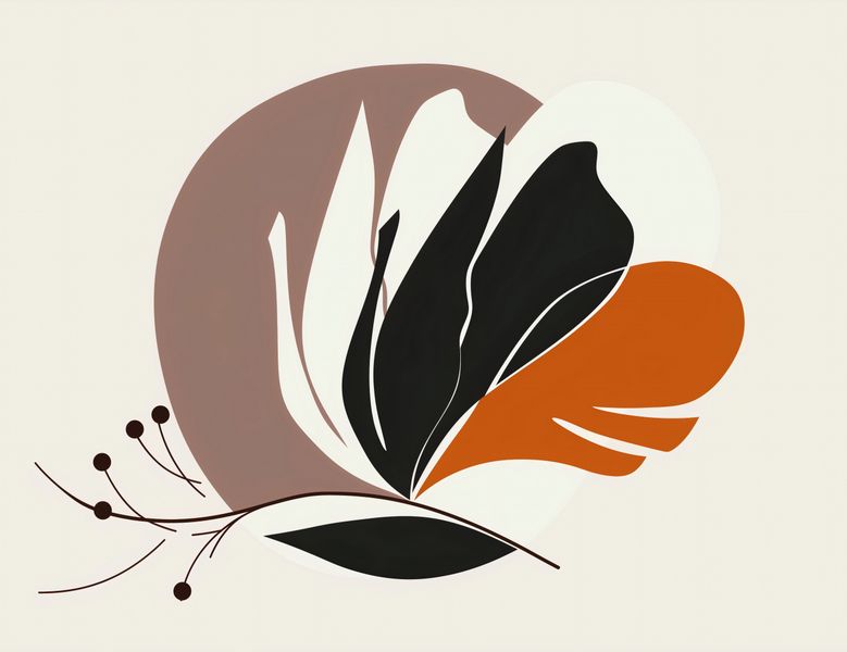 Plakat 65x50cm Elegancja Roślinna zdjęcie 1