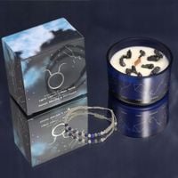 Świeca Zodiak Byk + Bransoletka Lapis Lazuli & Agat Mszysty | Prezent