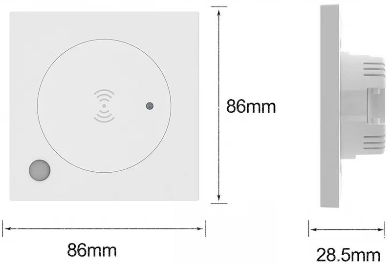Sensor Czujnik Obecności 23GHz Ruchu Jasności Ścienny ZigBee TUYA Smart zdjęcie 6