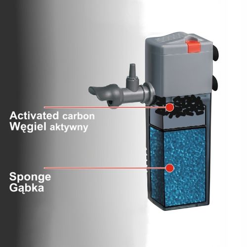 Filtr wewnętrzny gąbkowy Happet ORCA 600 DO AKWARIUM 120-250L na Arena.pl