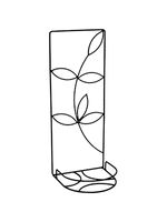 Kwietnik Gałązka [2040], ELGarden, Wymiary 1x20x50 cm, Kolor Czarny mat, ELGarden