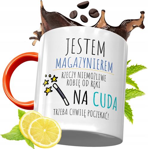 Kubek Pomarańczowy Dla Magazyniera Prezent Z Nadrukiem Ze Zdjęciem na Arena.pl
