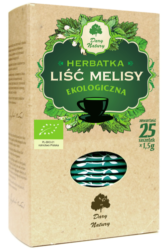 Herbatka LiŚĆ Melisy BIO (25 x 1,5 g) 37,5 g - Dary Natury na Arena.pl