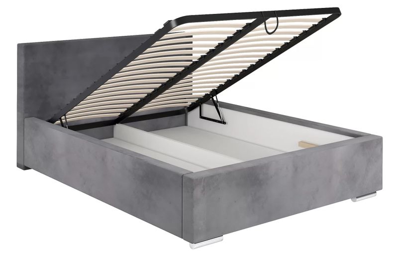 Łóżko podwójne tapicerowane Amber 160x200 Łóżko Sypialniane Z POJEMNIKIEM zdjęcie 6