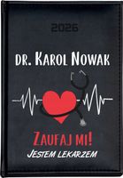 KALENDARZ A5 2026 DZIENNY terminarz z nadrukiem DLA LEKARZA + IMIĘ