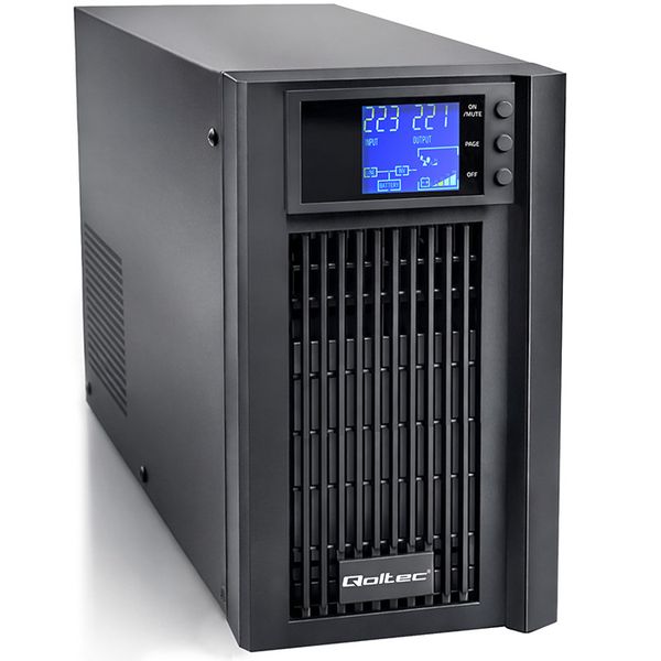 Qoltec UPS 3kVA 2400W Pure Sine Wave AVR LCD zdjęcie 1