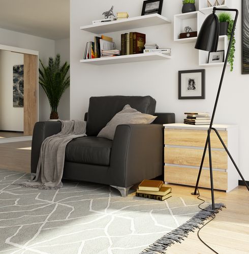 SZAFKA NOCNA CL3 60 cm BIAŁA / SONOMA na Arena.pl