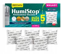5x HUMISTOP Wkłady do POCHŁANIACZA WILGOCI SEDAN Duży Zapas