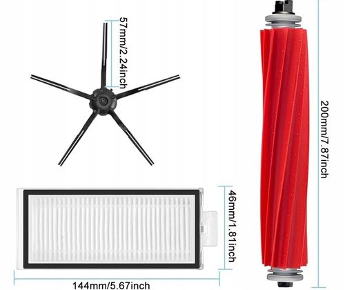 Akcesoria do RoboRock Q7/Q7 max Szczotka główna 2x szczotka boczna 2x filtr na Arena.pl