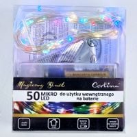 LAMPKI DRUCIKI 50 MIKRO LED NA BATERIE DEKORACYJNE