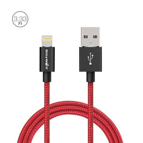Kabel Lightning BlitzWolf BW-MF5 1m czerwony na Arena.pl