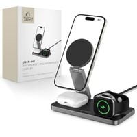 tech-protect qi15w-a47 3in1 magnetic magsafe wireless charger black
