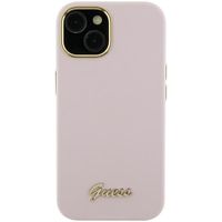 Guess GUHCP15LSMBSLP iPhone 15 Pro 6.1" różowy/pink hardcase Silicone Scri