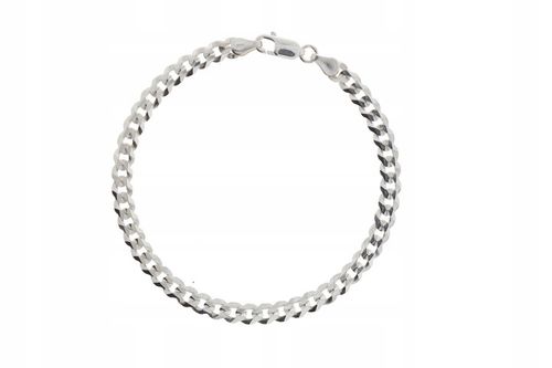 SREBRNA PEŁNA BRANSOLETKA MĘSKA PANCERKA PR. 925 + PUDEŁKO Z DEDYKACJĄ na Arena.pl